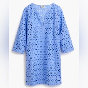 J.Crew Laser-cut Eyelet Tunic in periwinkle size M